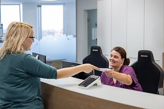 Rezeptabholung am Empfang