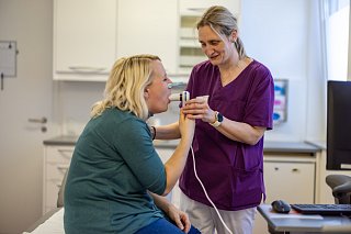 Durchführung eines Lungenfunktionstests